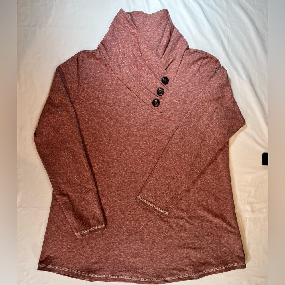 Soft Surroundings Rust Tunic with Button Detail
